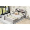 Streamdale Wood Full Size Platform Bed With Built-In LED Light, Storage Headboard And Guardrail - 4 of 4
