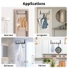 LunaLulinlk Over The Door Hook,Over Door Towel Rack with 6-Dual Coat Hooks, Door Coat Hanger Door Hooks for Hanging Clothes,Back of Door,Black - 2 of 4