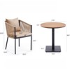 VisioGear Patio Accent Table Sets, 5 Pieces Outdoor Dining Set with Cushions, Patio Chair with Round Table for Lawn, Brown, 22.05"*24.41"*30.71" - 2 of 4