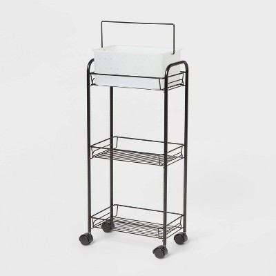 Geekdigg Glass Rectangular Caddy Storage Shelves With Aluminum Brackets -  Set Of 2- Transparent : Target