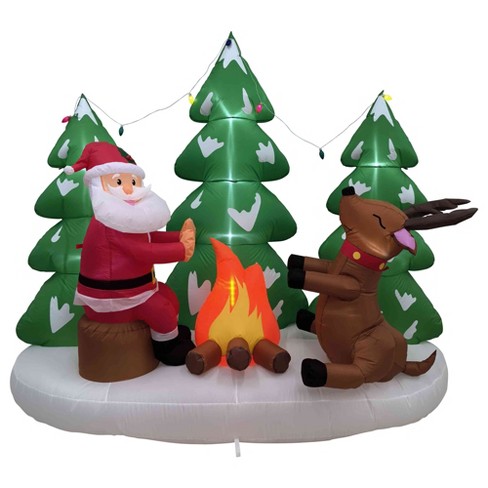 Northlight LED Lighted Inflatable Santa and Reindeer Outdoor Christmas Decoration - 8' - image 1 of 4