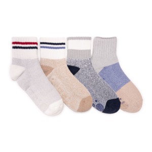 MUK LUKS Women's Set of 4 Spring Lounge Sock - 1 of 3