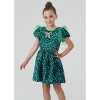 2Bunnies Girls' Christmas New Year Holiday Party Sequin Dress Feather Sleeve - 3 of 4