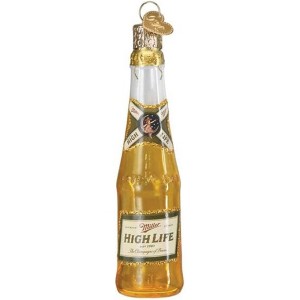 Old World Christmas Blown Glass Ornament for Christmas Tree, Miller High Life Bottle - 1 of 4