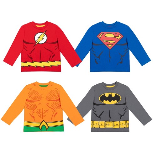 Dc Comics Big Boy Dc Comics Superman Superheroes Regular Fit Long Sleeve Round T-shirt - Multicolored 18-20 :