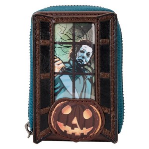 Loungefly Halloween - Michael Myers Pumpkin Glow Accordion Zip Around Wallet - 1 of 4