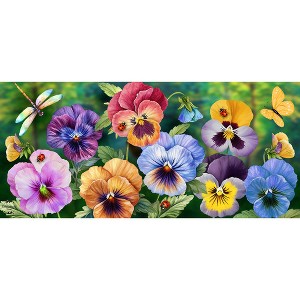 Briarwood Lane Spring Pansy Trio Mini Mat 22x10 Indoor Outdoor For Spring Doormat - 1 of 3