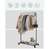 SONGMICS 110 lb Load Capacity Clothes Rack with Wheels Garment Rack with Storage Shelf Clothing Rack for Bedroom 2 Brakes Steel Frame - 3 of 4