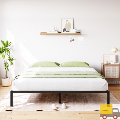 Garvee Metal Platform Bed Frame with Heavy Duty Steel Slats,Noise-Free,Reinforced Center Support,Under-Bed Storage Space,No Box Spring Needed