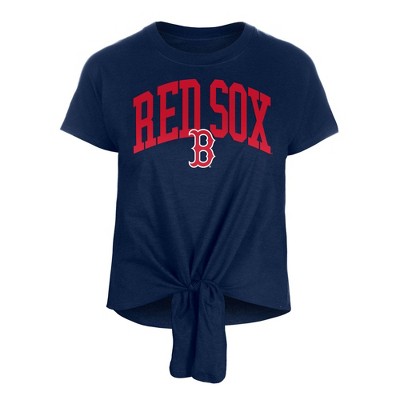 Mlb Boston Red Sox Women s Front Knot T shirt Xl Target