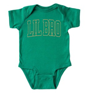 The Juniper Shop Lil Bro Varsity Outline Baby Short Sleeve Bodysuit - 1 of 4