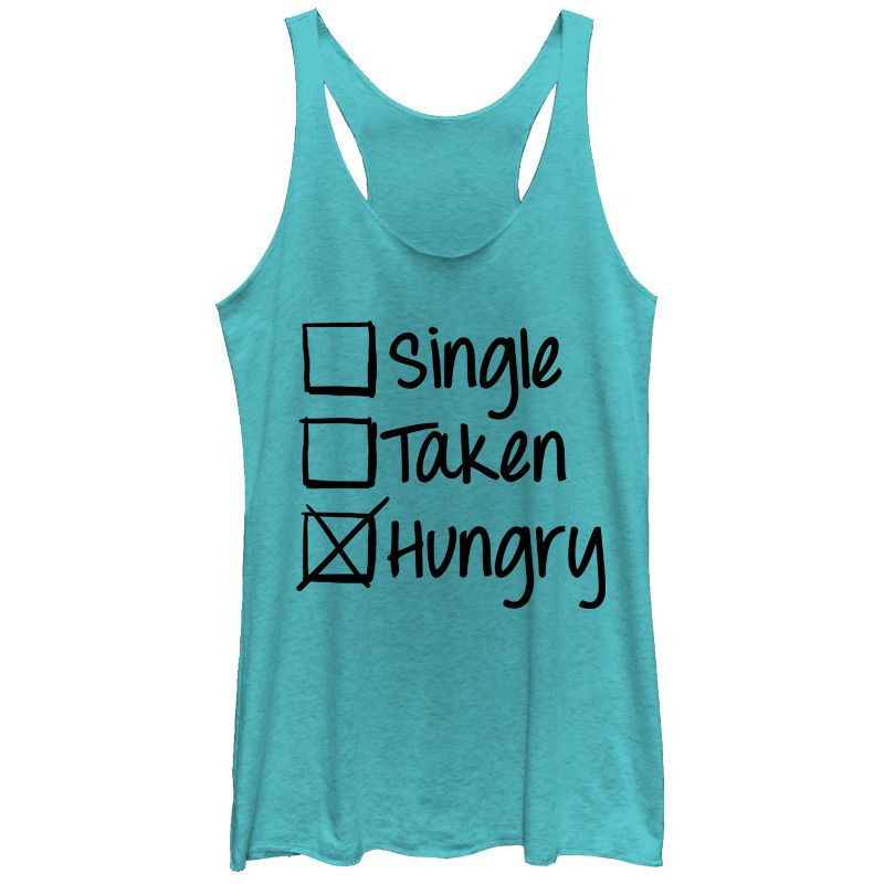 Women's Lost Gods Valentine's Day Hungry Status Racerback Tank Top, 1 of 4