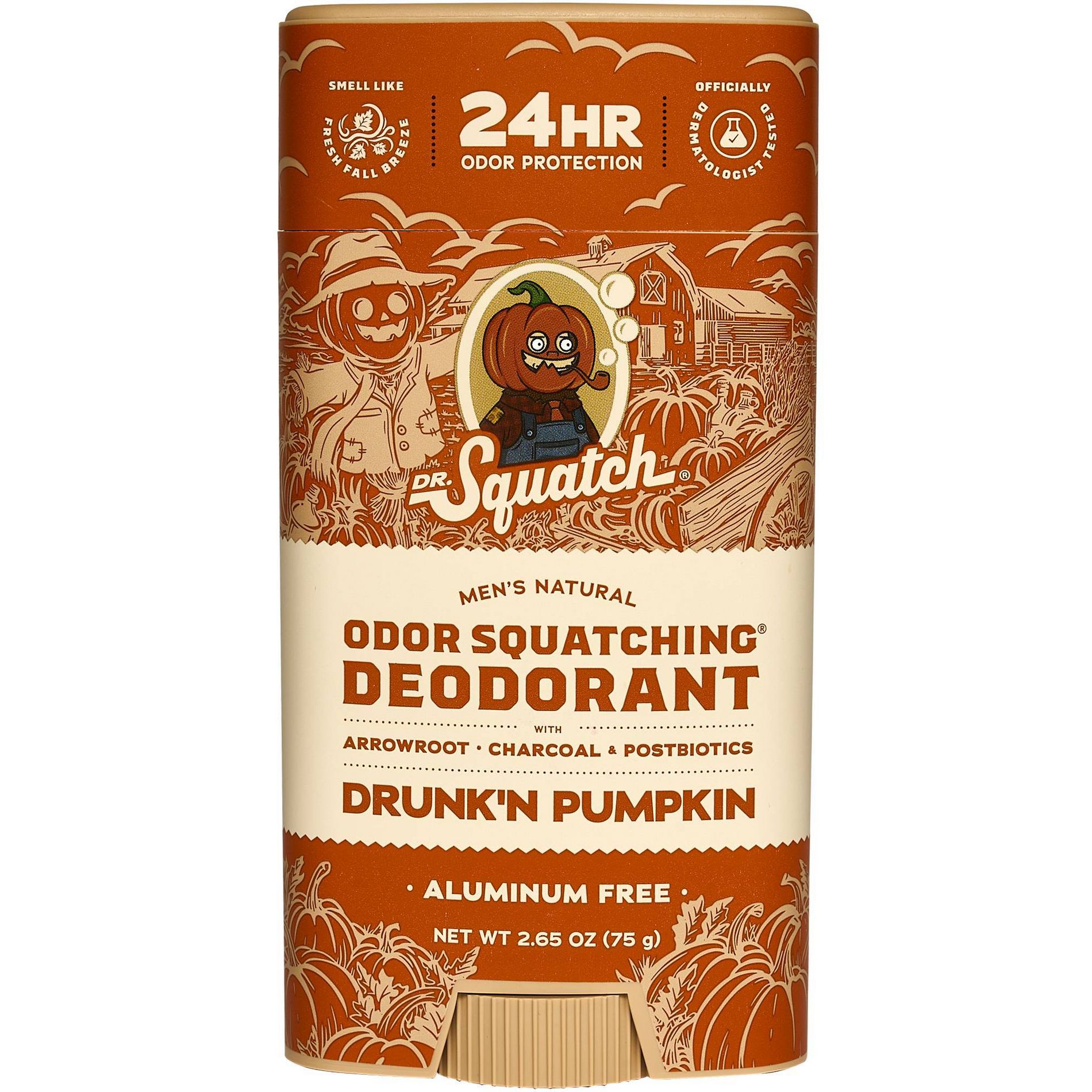 DR. SQUATCH Men's Natural Deodorant - Drunkn Pumpkin - 2.65oz