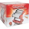 Imperia Pasta Maker Machine  Red  Made in Italy - Heavy Duty Steel Construction w/ Easy Lock Dial & Wooden Grip Handle for Authentic & Fresh - 2 of 4