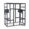 DOMETOUR Large Cat Enclosure with 5 Perches, 2 Condos and 1 Lockable Door - 4 of 4