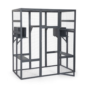 Sevobal Pet Carriers, Cat Cages Enclosure with Platforms and Lock, Cats Crate Large Exercise Place Ideal for 1-3 Cats, Gray, 62.5"*32.35"*70" - 1 of 4