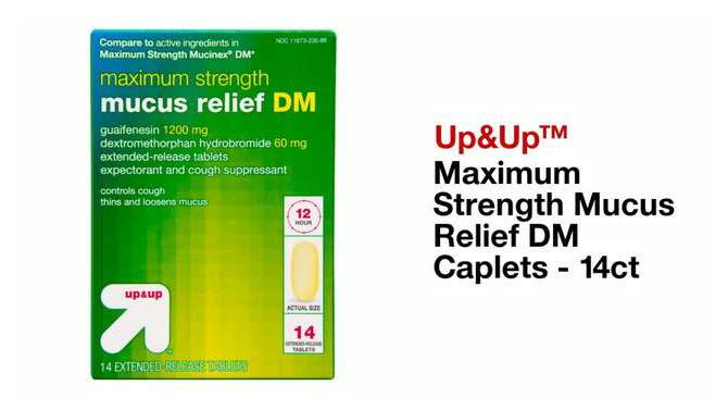 Maximum Strength Mucus Relief DM Tablets - up & up™, 2 of 11, play video