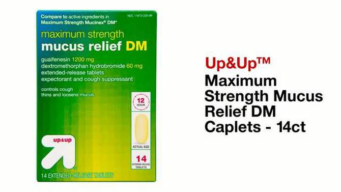 Maximum Strength Mucus Relief DM Tablets - up & up™, 2 of 9, play video
