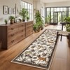 Tiger and Leopard Area Rug for Living Room Washable Non Slip Low Pile Rugs Botanical Jungle Animal Print Stain Resistant Floor Cover for Bedroom - 3 of 4