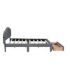 DOMETOUR Fleece Queen Size Upholstered Platform Bed with Drawer - 2 of 4