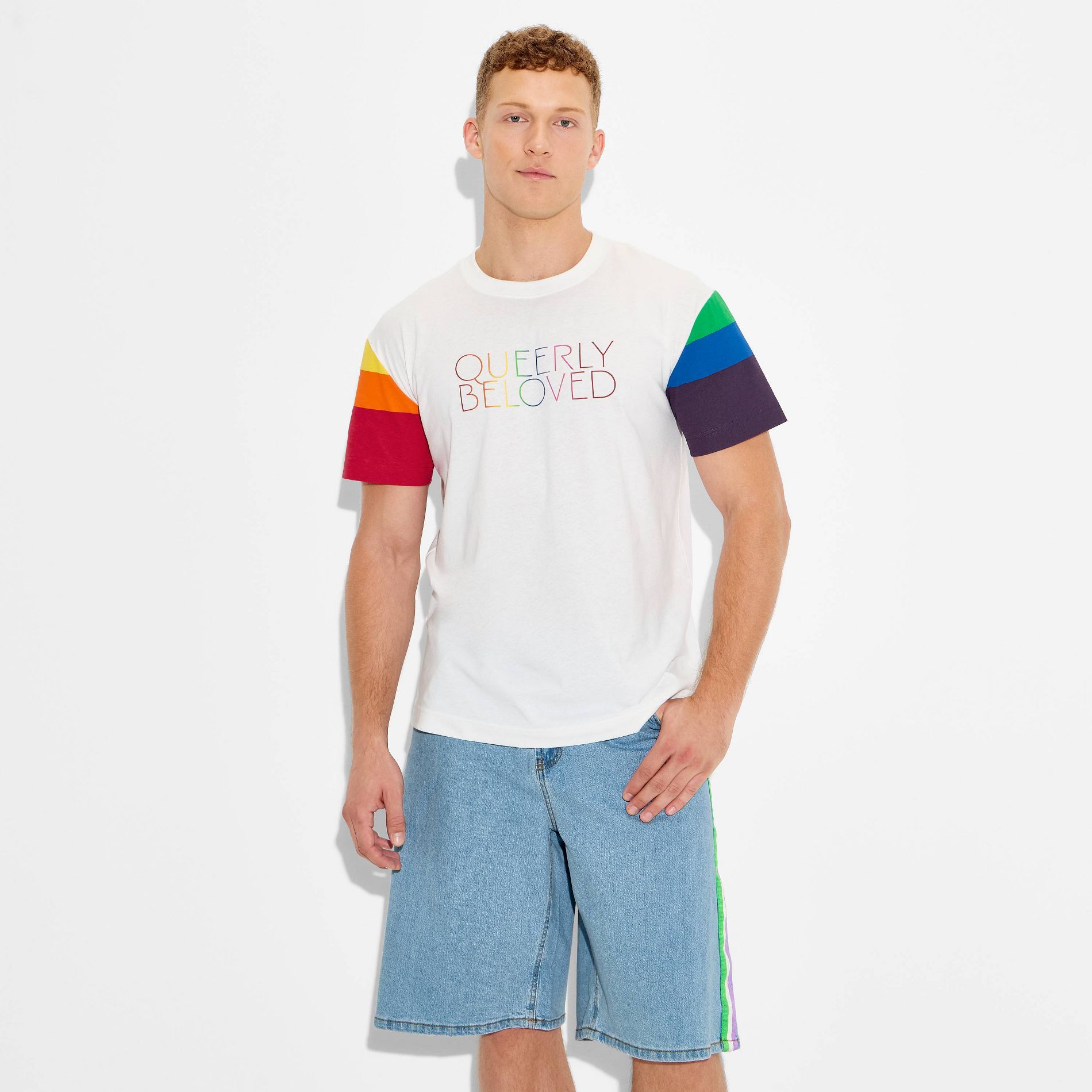 Pride Adult Short Sleeve Queerly Beloved T-Shirt - White