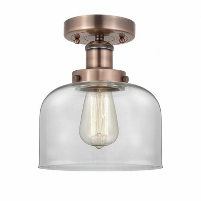Bell - 1 Light Semi-Flush Mount In Industrial Style-8.25 Inches Tall and 6.5 Inches Wide