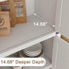 Arched Cabinet 71.6" Tall Kitchen Pantry, Farmhouse Storage Cabinet, Large Storage Pantry with Doors - 3 of 4
