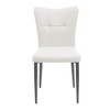 Set of 2 High-Back Dining Chairs PU Leather Upholstered Dinner Chairs Armless Chairs with Padded Seat, Iron Frame & Ergonomic Design - Modernluxe - 4 of 4