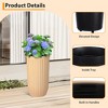 Modern Self Watering Pots for Indoor Outdoor Plants, Large Flower Pot with Water Monitoring Device and Hidden Wheels, Garden Pot - 4 of 4