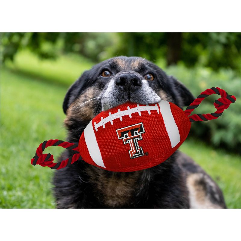 NCAA Texas Tech Red Raiders Nylon Football Dog Toy, 2 of 5
