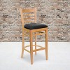 Flash Furniture Ladder Back Wooden Restaurant Barstool - image 2 of 4