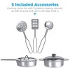 Best Choice Products Pretend Play Wooden Farmhouse Kitchen Set w/ Storage, Clicking Knobs, 5 Accessories - 4 of 4