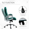 NicBex Velvet Adjustable Height Button Tufted Home Office Desk Chair with Padded Armrests and Wheels for Work Study Vanity - 4 of 4