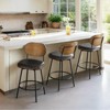 Spruce&Spring Swivel Counter Bar Stool with Metal Legs - 2 of 4