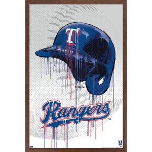 Trends International MLB Texas Rangers - Drip Helmet 22 Framed Wall Poster Prints - 1 of 4