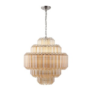 Adaline Glass Chandelier - CTL1056 - Nickle - Safavieh - 1 of 4
