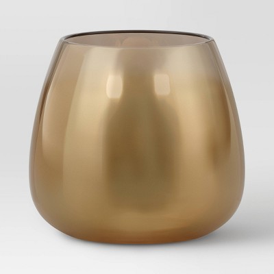 12.5oz Mirrored Glass Stemless Wine Glass Brown - Threshold™: Hand Wash, Cold Beverages, Drinkware for All Ages
