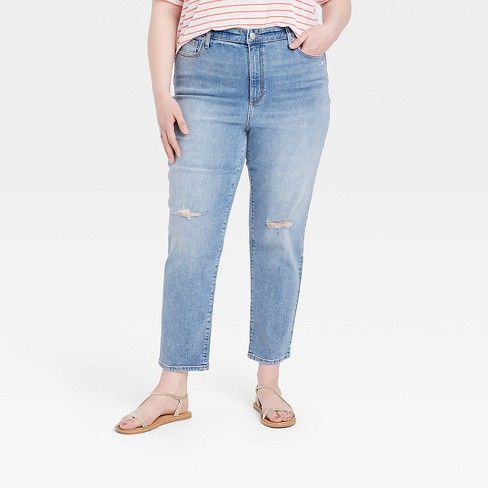 Women's High-rise 90's Slim Jeans - Universal Thread™ Light Blue 17 Short :  Target