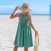 Women's Emerald Crochet Lace Tank Cover Up Dress for Beach Getaways - Cupshe - 4 of 4