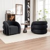 SEYNAR Modern Glam Velvet 360 Degree Swivel Accent Armchair with Tufted Back Set of 2 - 3 of 4