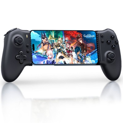 Aukfa M15 BT Mobile Gaming Controller for Android/iPhone 15 Series,Android Controller with Hall Trigger/Joysticks for Play Minecraft,CO,Black