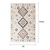 Racxily 4'x5'6" Southwestern Faux Fur Indoor Rug, Non Slip, Super Strong, Ideal for High Traffic Areas in Bedroom, Living Room - 3 of 4