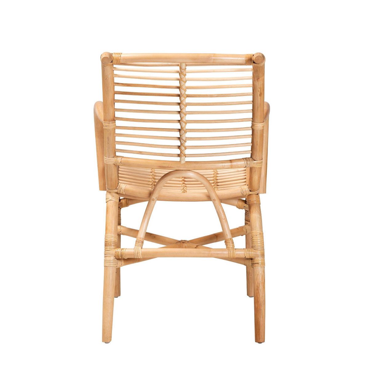 bali & pari Seminyak Natural Rattan Lounge Chair Natural Brown: Indoor Wicker Accent, No Swivel - thumbnail 5