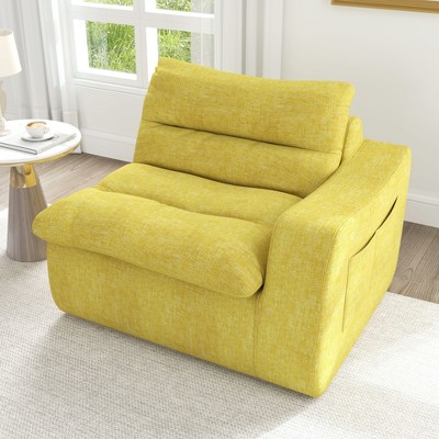 CAVINAS Modern Comfy Foam Bean Bag Chair with Backrest,Single Corner Bean Bag Couch,Accent Chairs for Living Room