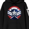 Marvel Universe Captain America New Shield Long Sleeve Black Adult Hooded Sweatshirt - 2 of 4