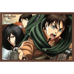 Trends International Attack on Titan: Season 2 - Intense Framed Wall Poster Prints - 1 of 4