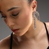 Women's The Asymmetrical Drop Earrings - Crystal Silver - 3 of 4
