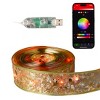 Christmas Vivvi App-Based Customizable, Pre-lit Gold 2" Wired Ribbon, 32 ft long - 4 of 4