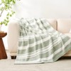 Snuggle Sac Reversible Knit Throw Blanket,Fuzzy Microfiber Throw,Heather Stripe Style - 3 of 4