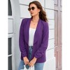 Coolmee Women's Long Sleeve Blazer Open Front Cardigan Jacket Work Office Blazer - 3 of 4